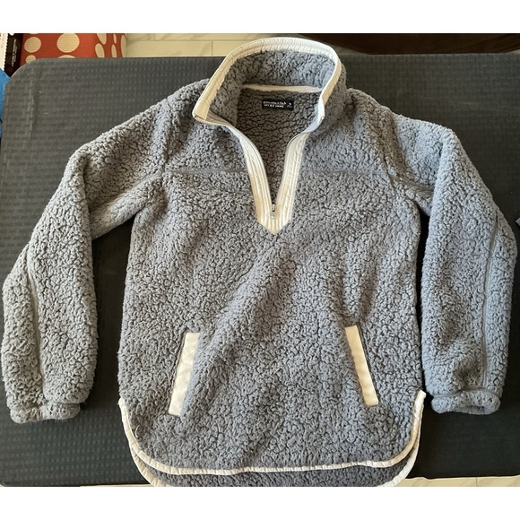 Abercrombie & Fitch Jackets & Blazers - ABERCROMBIE & FITCH Soft A&F Sherpa Collection Size Medium Grey Fleece Jacket